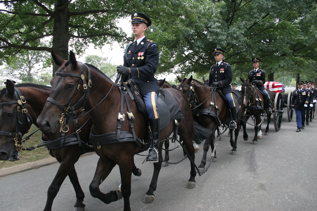 US Army soldiers standing in formation outside the Lincoln Memorial