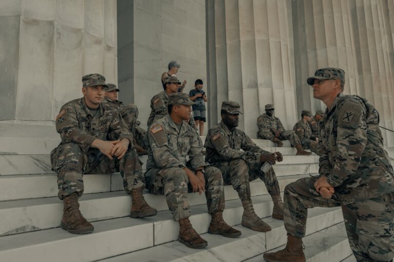 US Army soldiers standing in formation